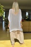 Made in Italy Fisherman Layering Knit White